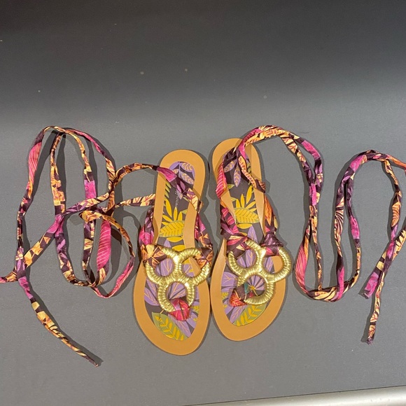 Silk strap sandals - Picture 3 of 3